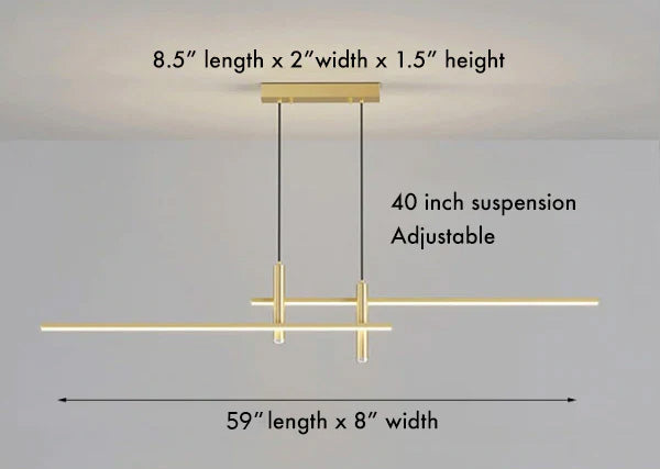 Modern Horizontal Chandelier