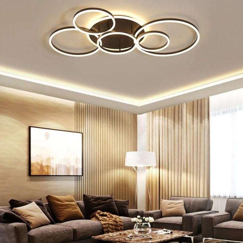 Hatillo Geometric Ceiling Light - Multi-Layer Design