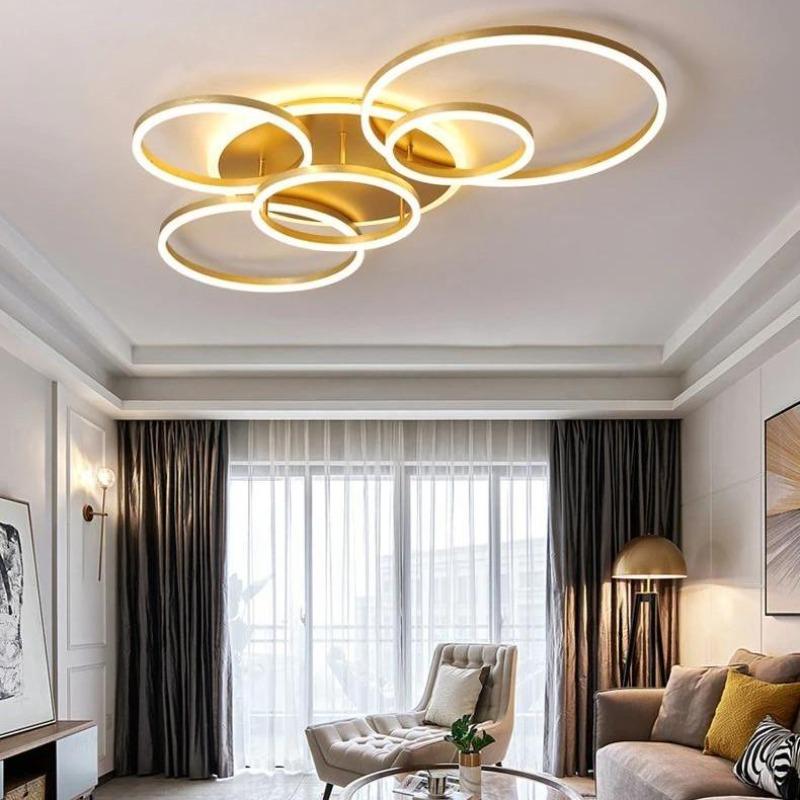 Hatillo Geometric Ceiling Light - Multi-Layer Design