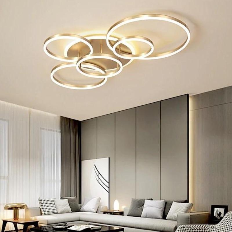 Hatillo Geometric Ceiling Light - Multi-Layer Design