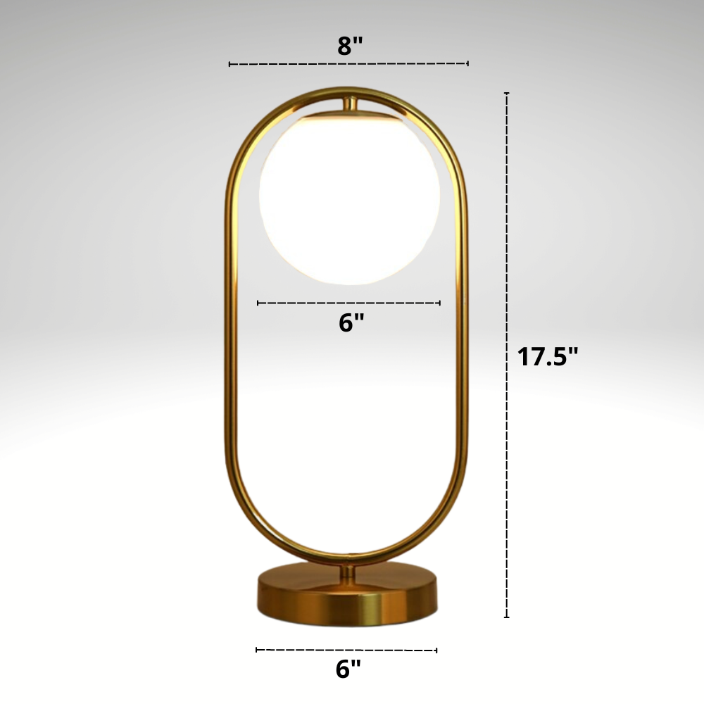 Modern Frosted Glass Globe Table Lamp