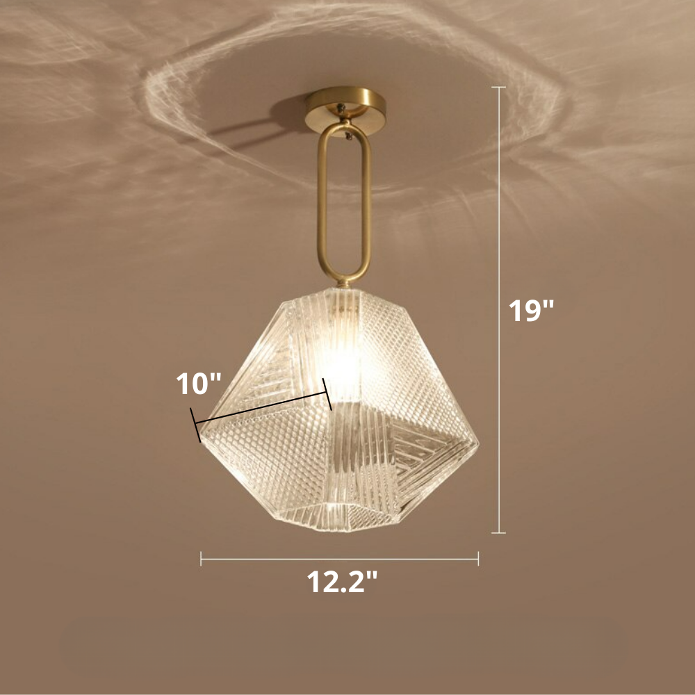 Modern Glass Crystal Ceiling Light