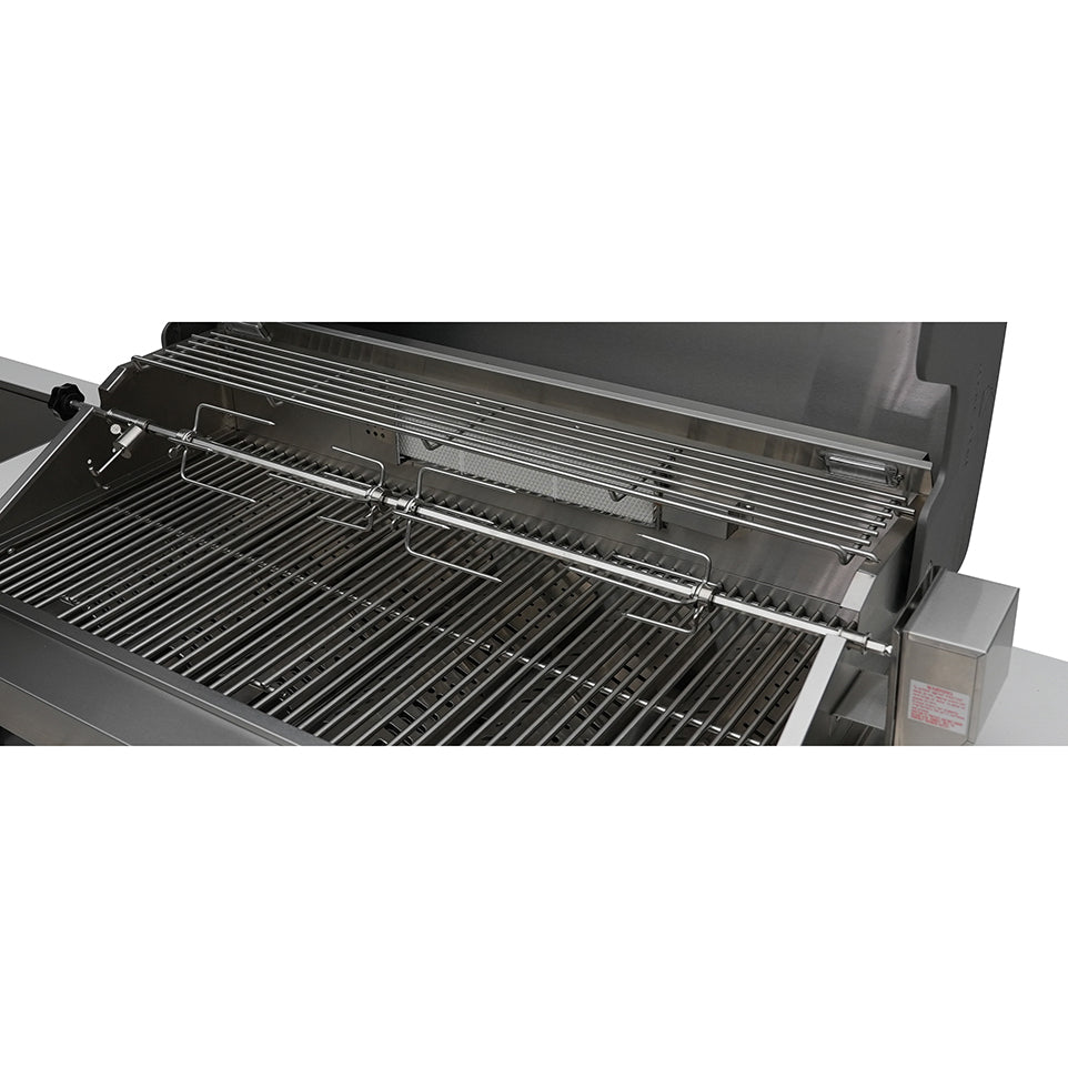 Mont Alpi 805 Black Stainless Steel BBQ Grill Island with 90 Degree Corner & Fridge Cabinet - MAi805-BSS90FC