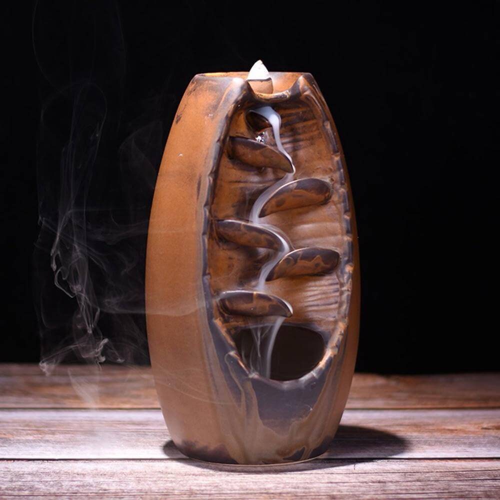 Waterfall Backflow Incense Holder Decor