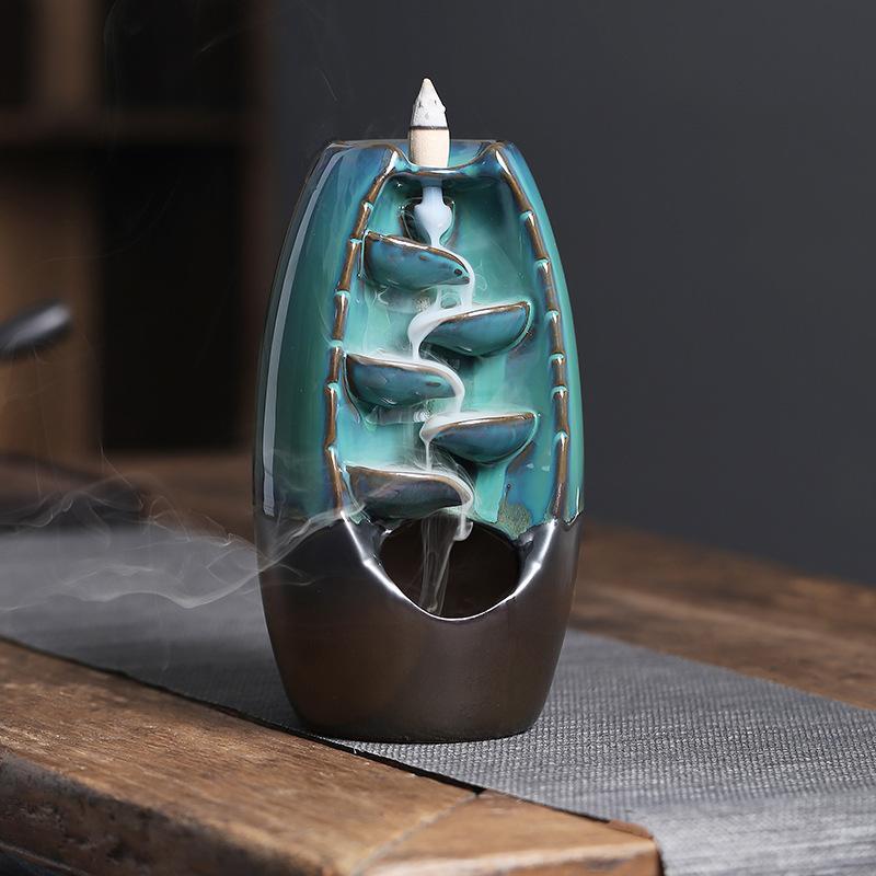 Waterfall Backflow Incense Holder Decor