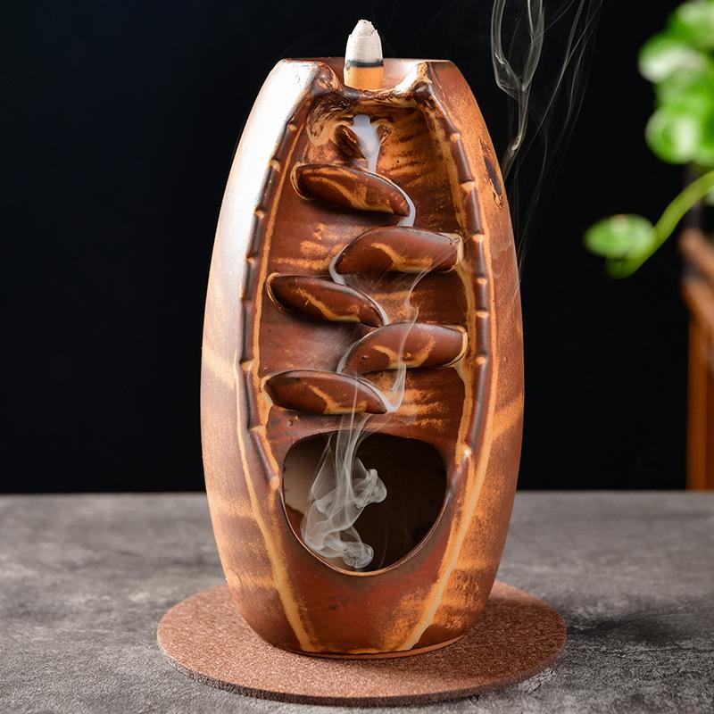 Waterfall Backflow Incense Holder Decor