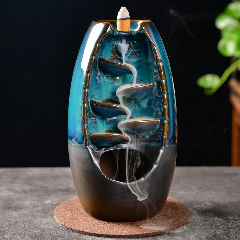 Waterfall Backflow Incense Holder Decor