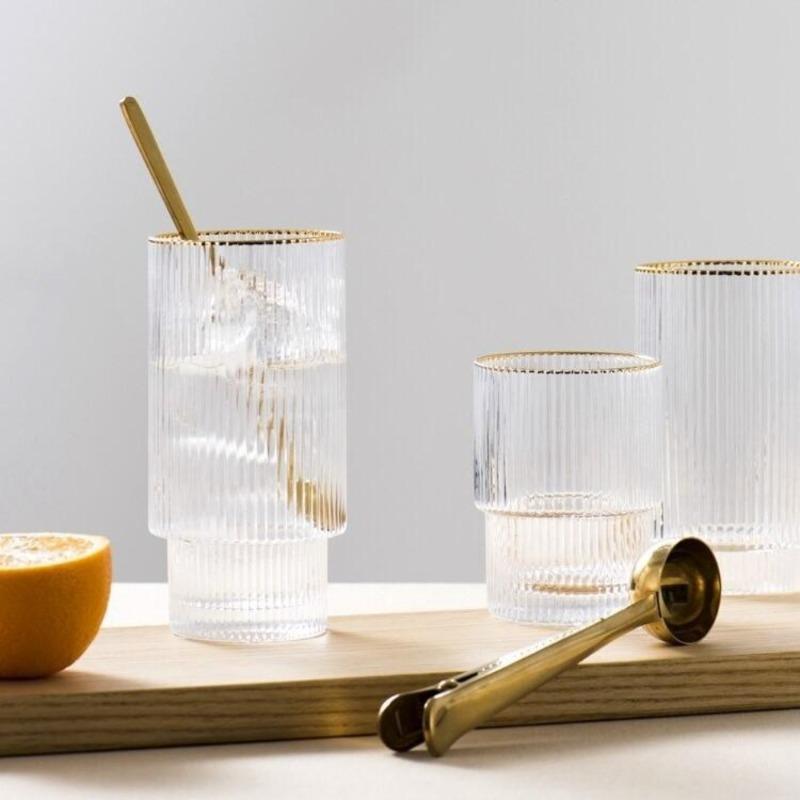 Premium Gold-Plated Italian Highball Glass