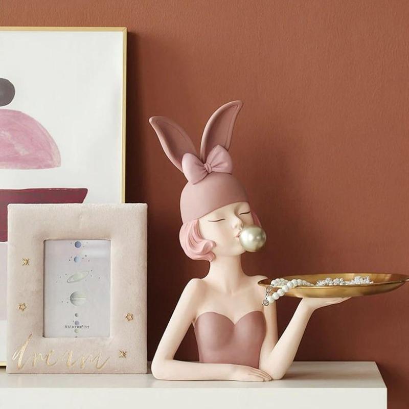 Bubblegum Girl Sculpture Decor