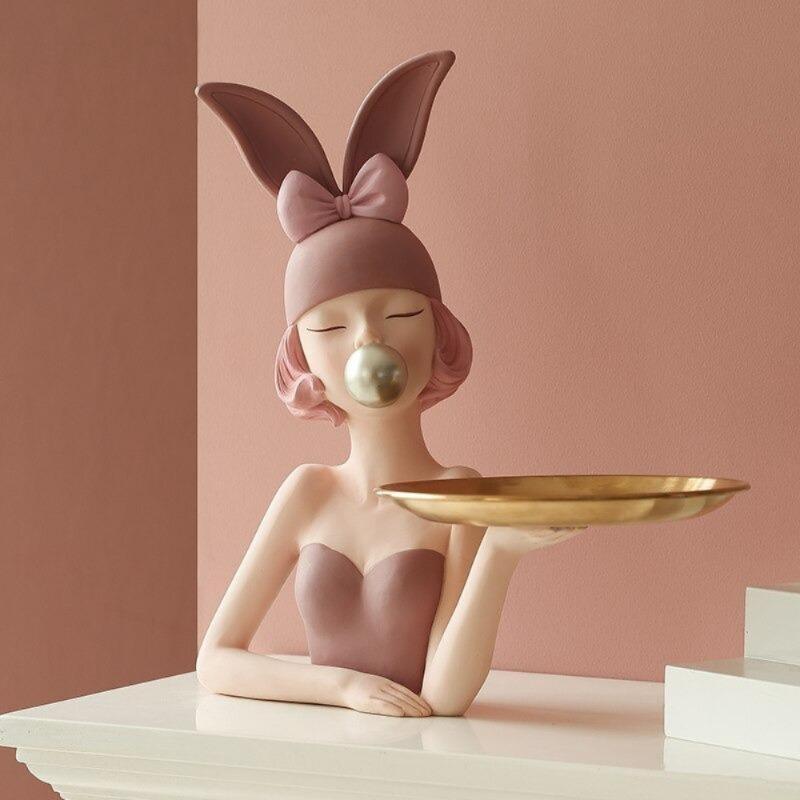 Bubblegum Girl Sculpture Decor