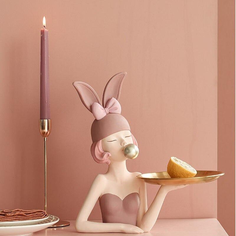 Bubblegum Girl Sculpture Decor