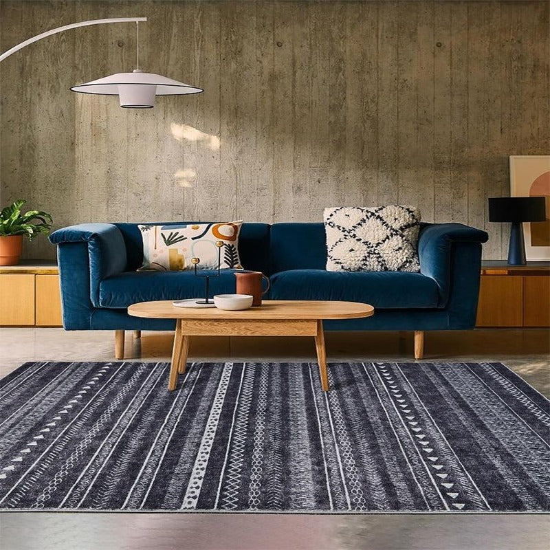 Belconnen Nordic Stripe Charcoal Rug