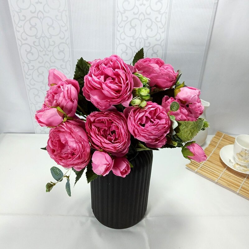 Artificial Peony Bouquet (10pcs)