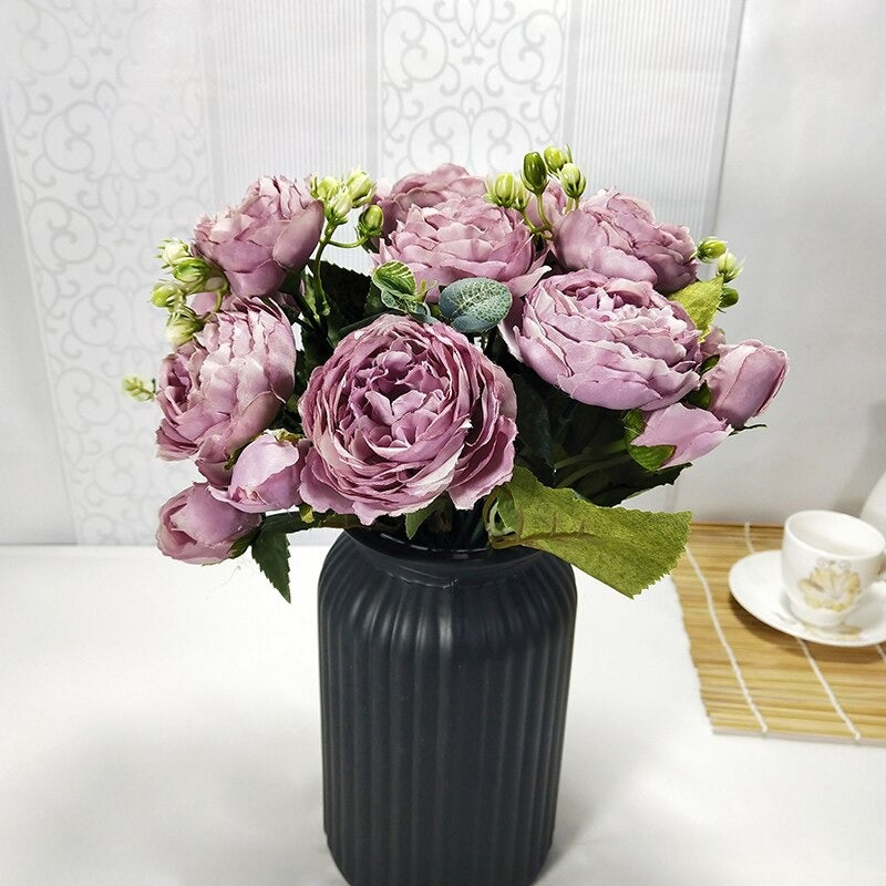 Artificial Peony Bouquet (10pcs)