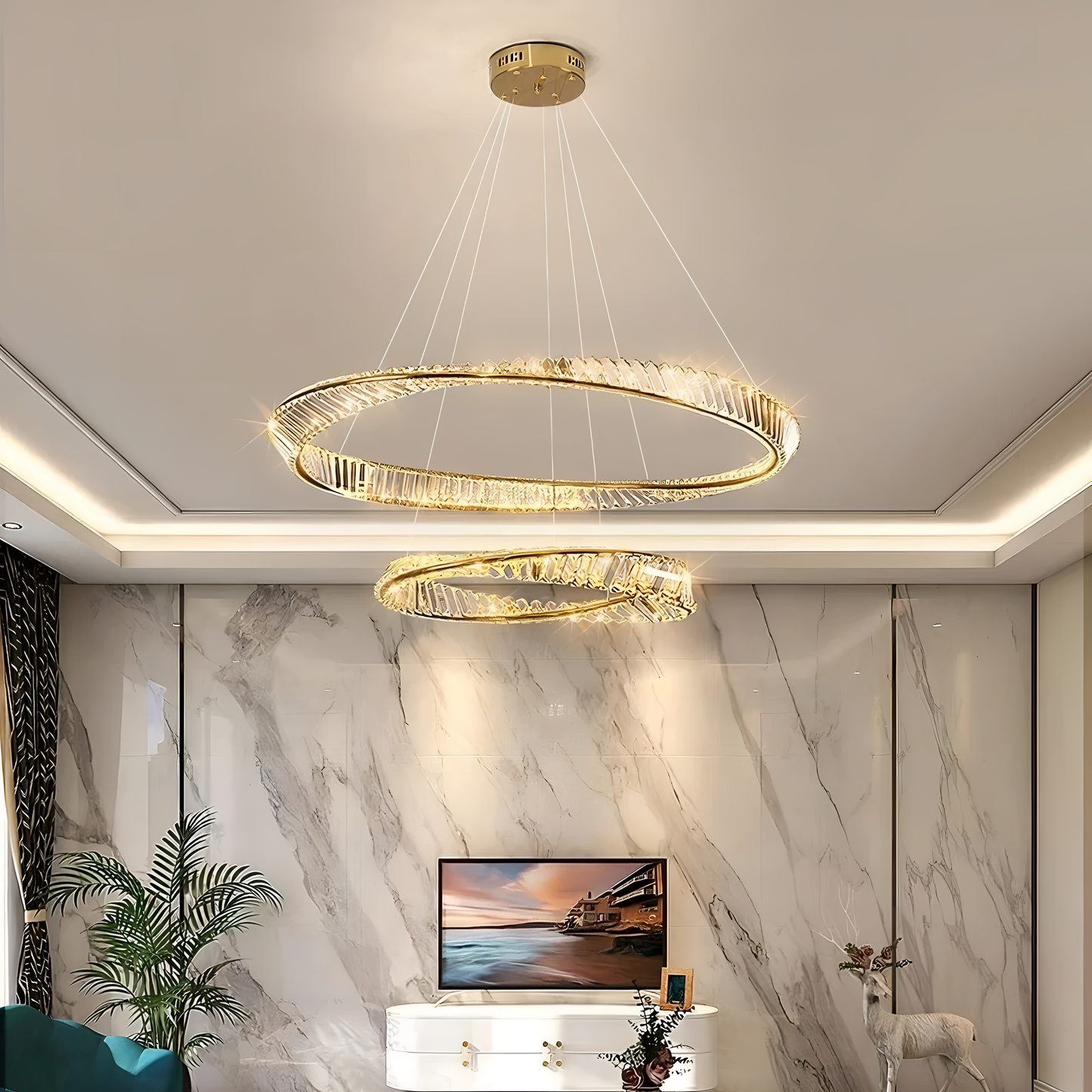 Florian Luxury Crystal LED Chandelier | Lighting | NordicAbode.com