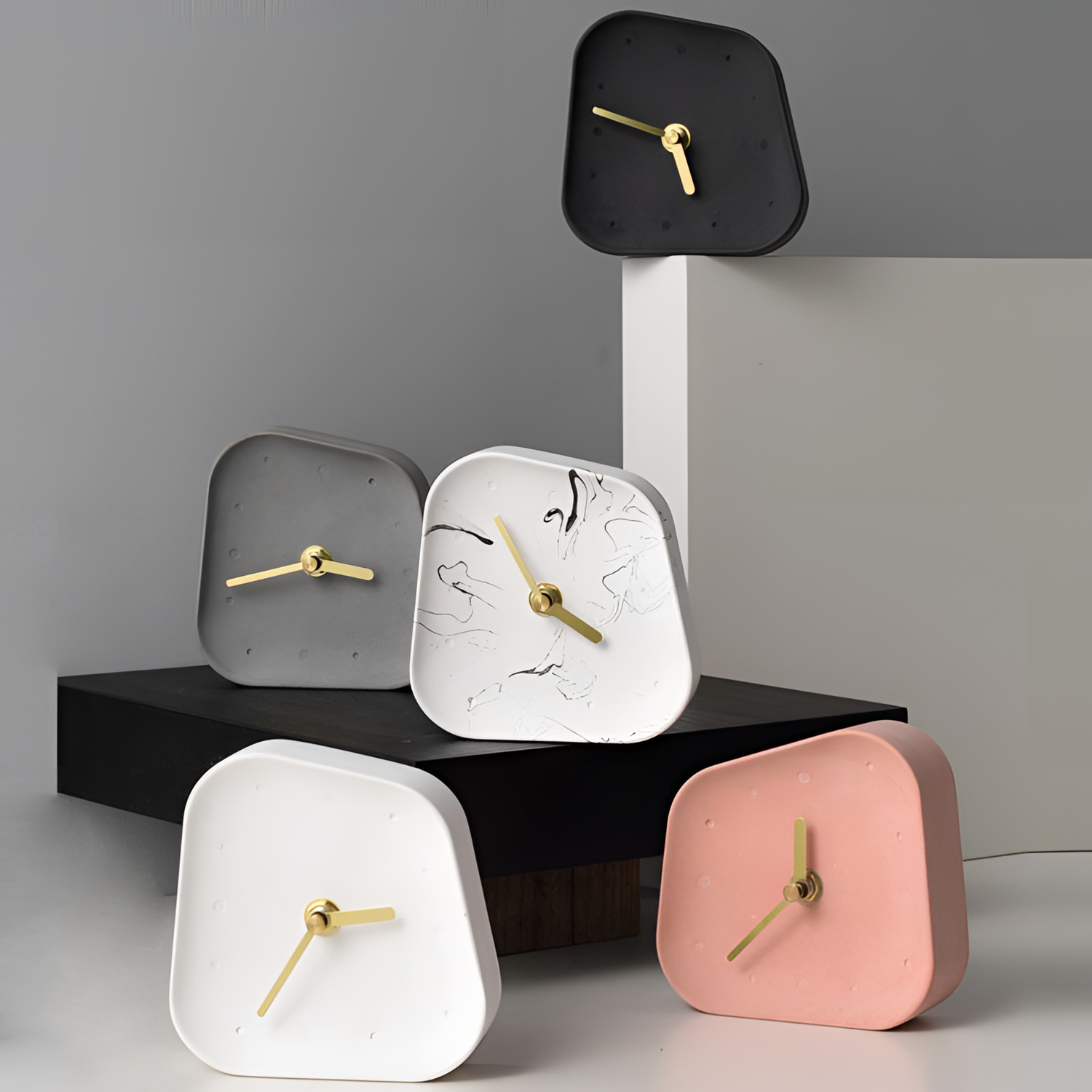 Nordic Sleek Nordic Cement Clock | Clocks | NordicAbode.com