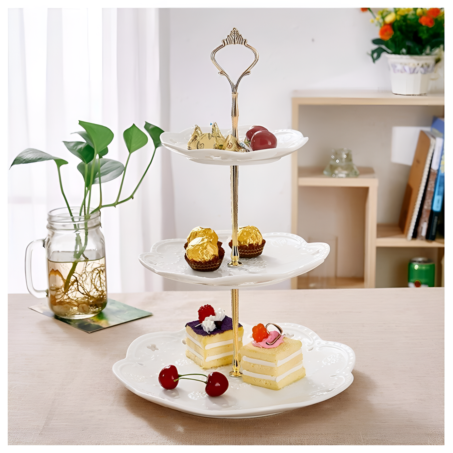 3 Elegant 3 Tier Ceramic Cake Stand | Tableware | NordicAbode.com