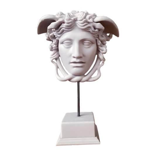 Medusa White Head Sculpture