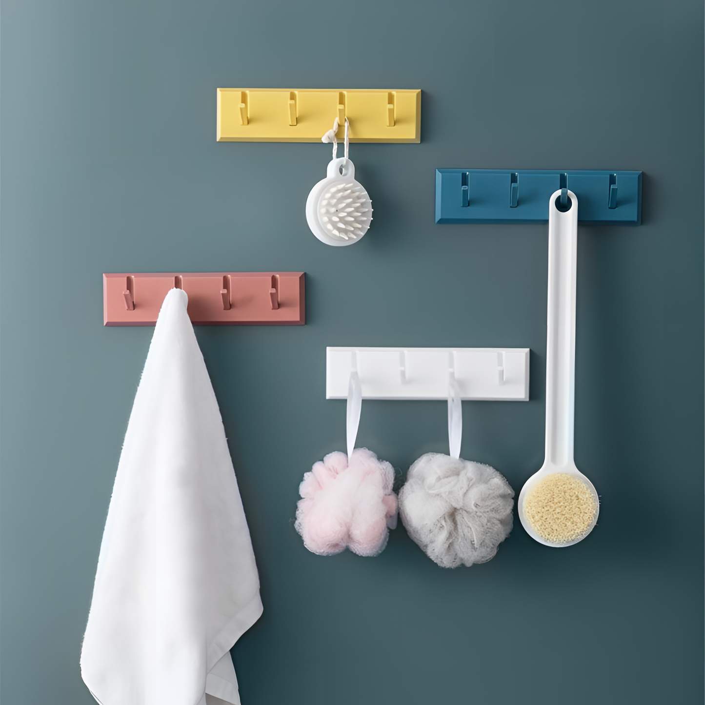 Nordic ABS Wall Hanger with 4 Hooks | Wall Decor | NordicAbode.com