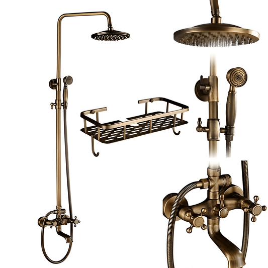 Antique Brass Shower Faucet | Bathroom Fixtures | NordicAbode.com