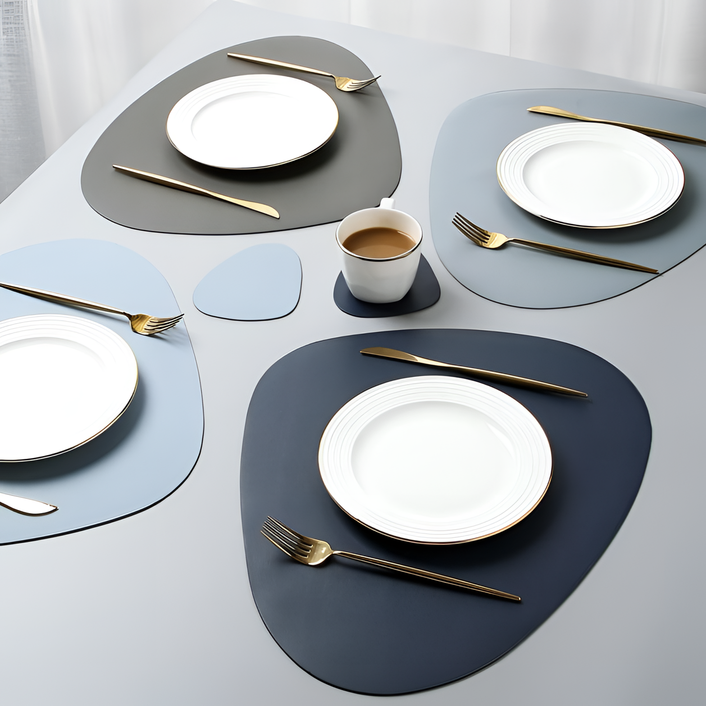 Placemat Leather Placemat Set - Water Resistant | Tableware | NordicAbode.com