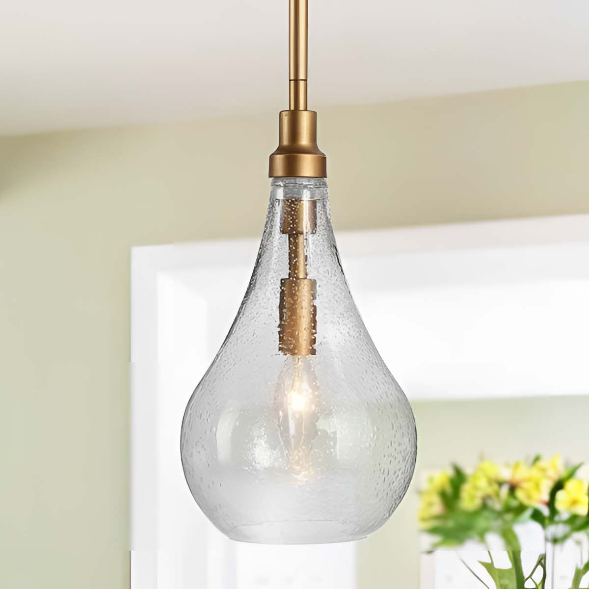 Hunter Glass Iron Pendant Light | Lighting | NordicAbode.com