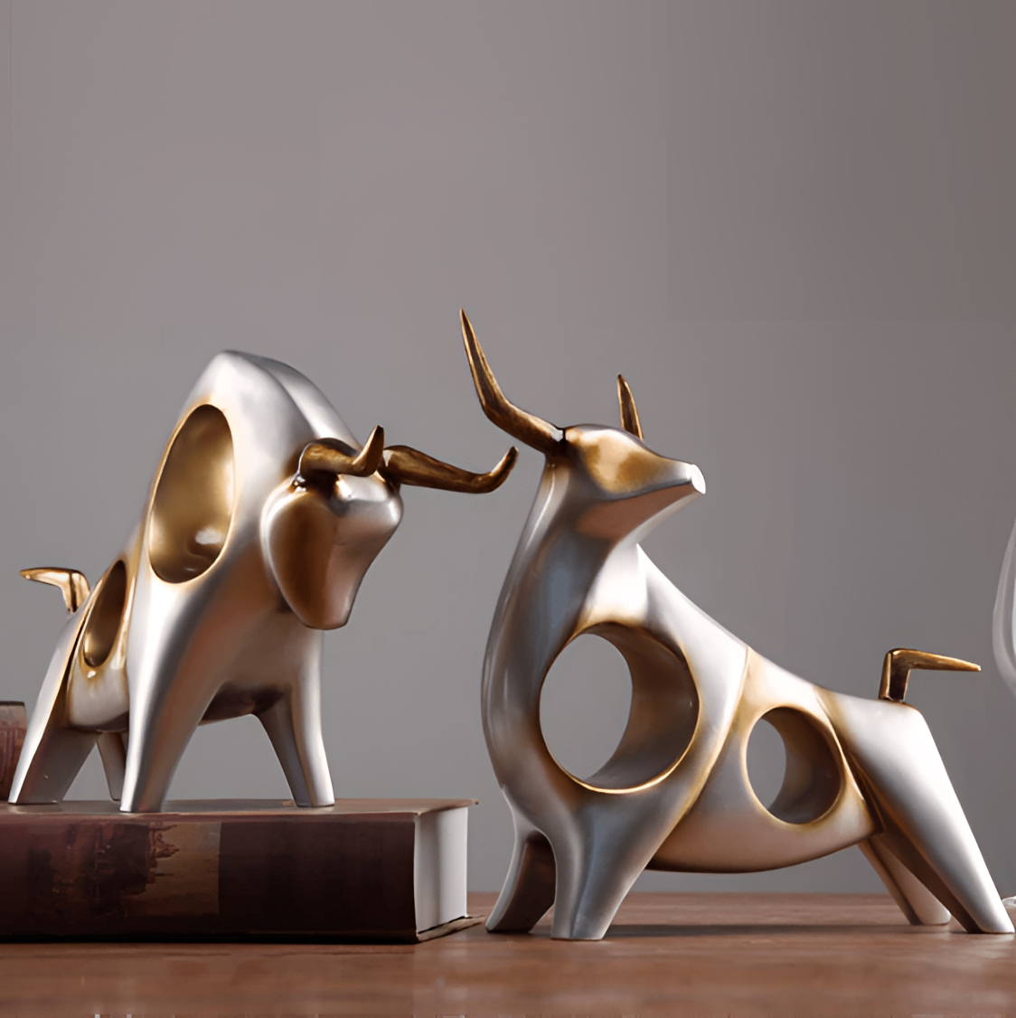 Bull Abstract Bull Office Ornament | Sculptures | NordicAbode.com