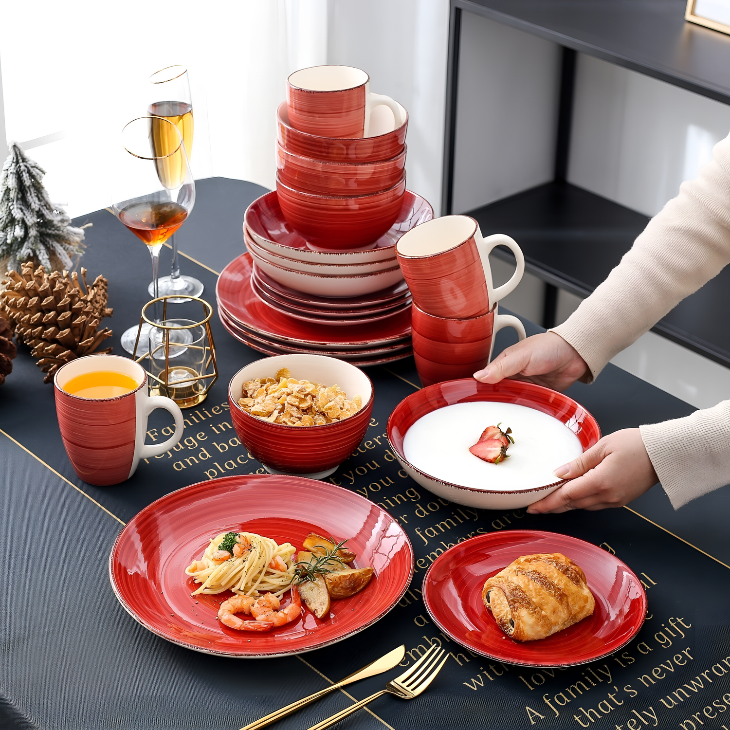 Bella-R Elegant Porcelain Dinnerware Set | Dinnerware | NordicAbode.com