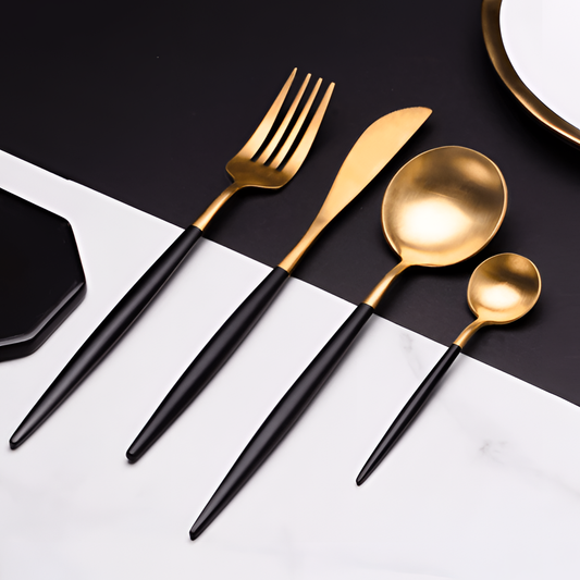 Premium Elegant Rose Silverware Set | Tableware | NordicAbode.com