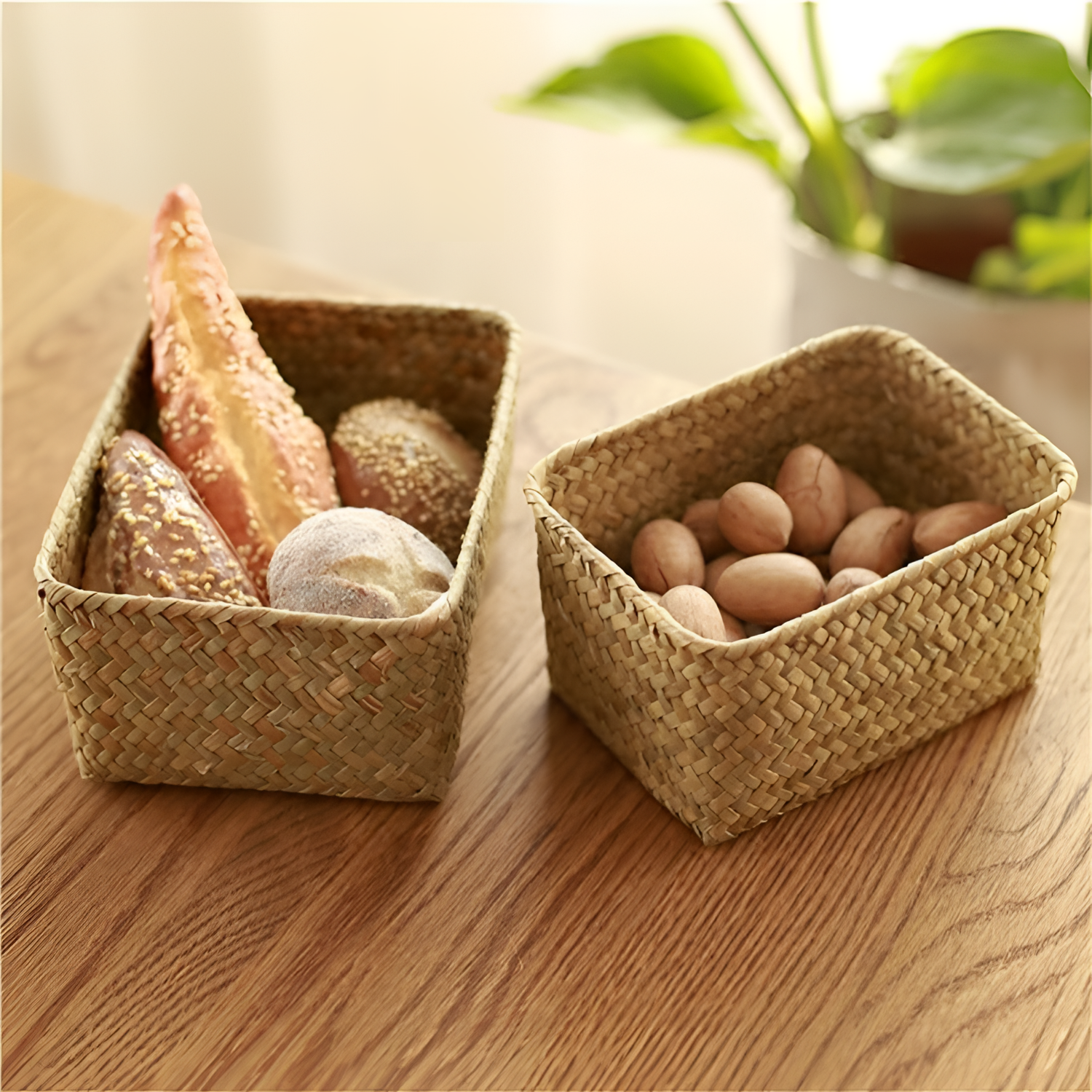 Straw Square Rattan Storage Basket | Storage | NordicAbode.com