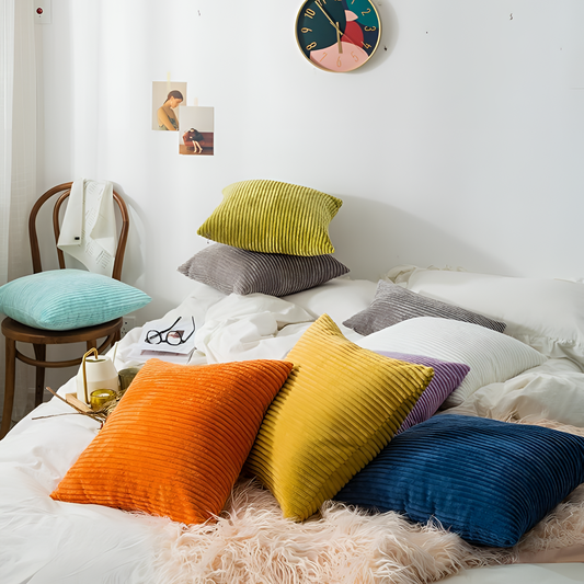 Nordic Colorful Corduroy Cushion Cover | Cushion Covers | NordicAbode.com