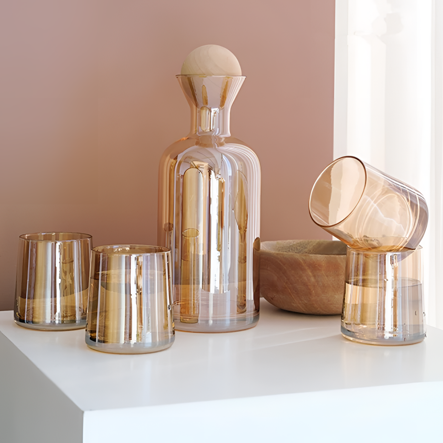 Stylish Glass Cup Set | Glassware | NordicAbode.com