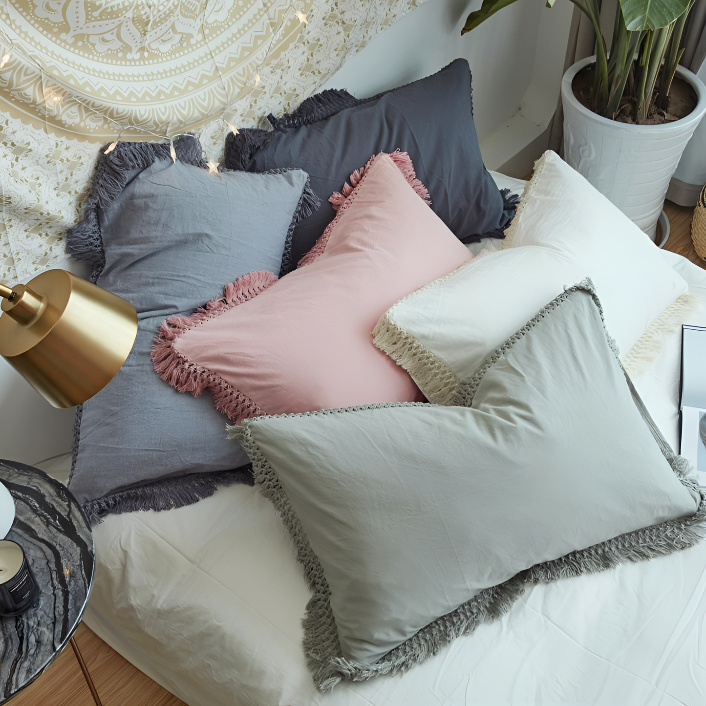 Bedding Cotton Tassel Bedding Set | Bedding | NordicAbode.com