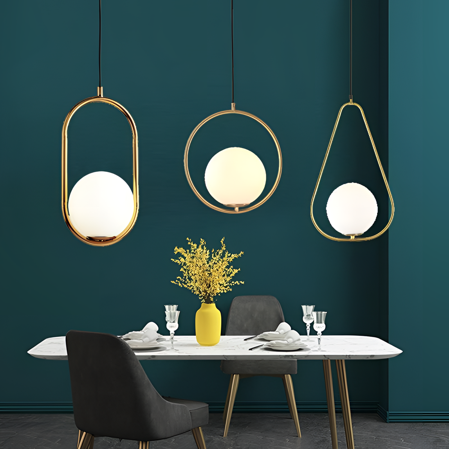 Rod Frosted Glass Ball Chandelier | Lighting | NordicAbode.com