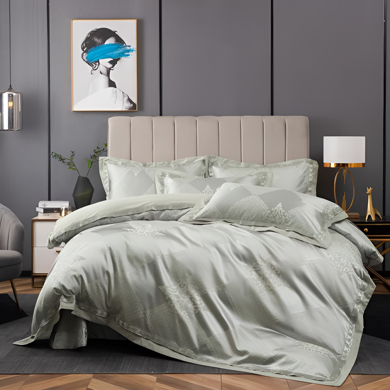 Artichoke Luxury Egyptian Cotton Bedding Set | Bedding | NordicAbode.com