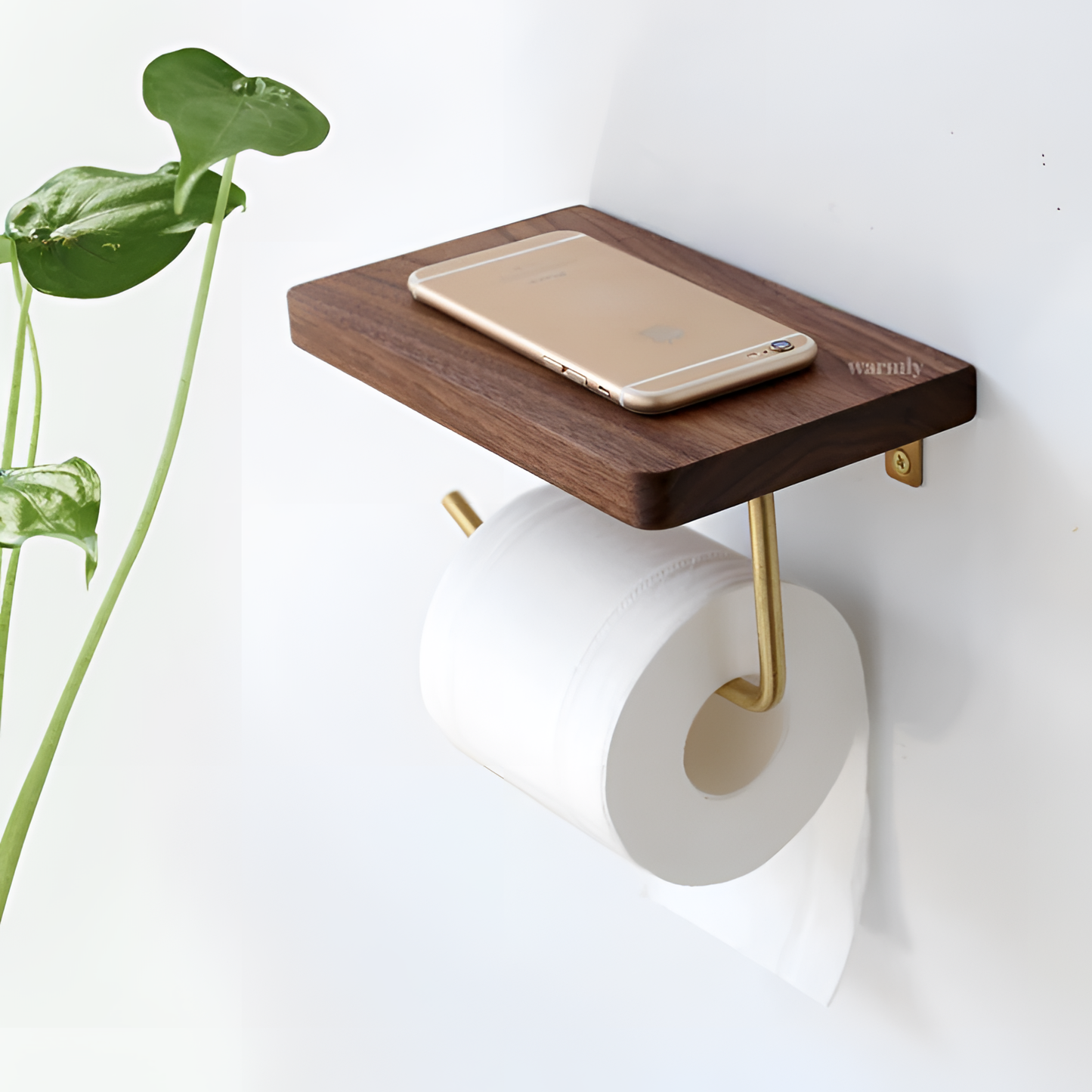 Bentlee Modern Toilet Paper Holder Shelf | Bathroom Accessories | NordicAbode.com