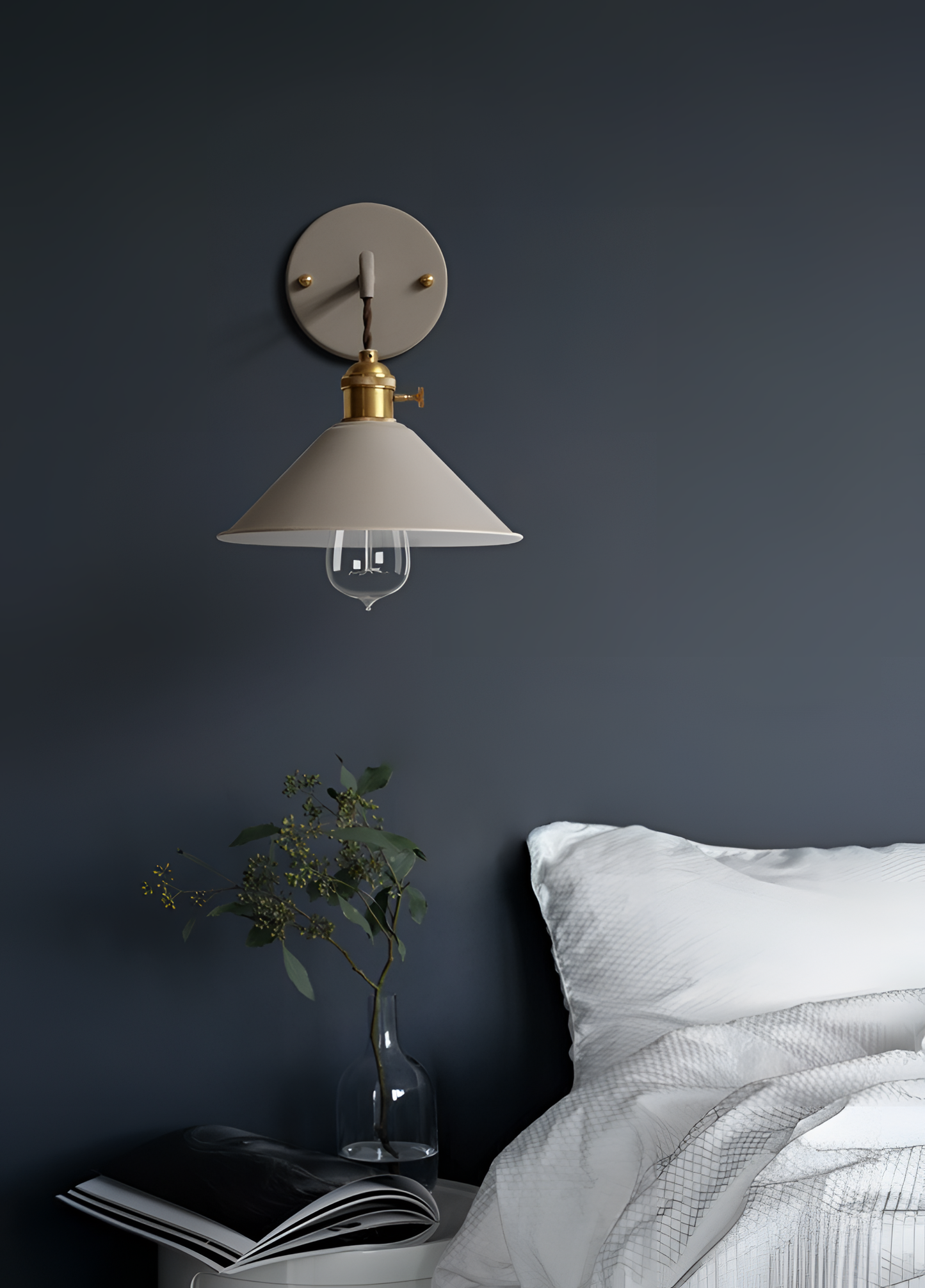 Linus Vintage Plated Wall Lamp | Lighting | NordicAbode.com