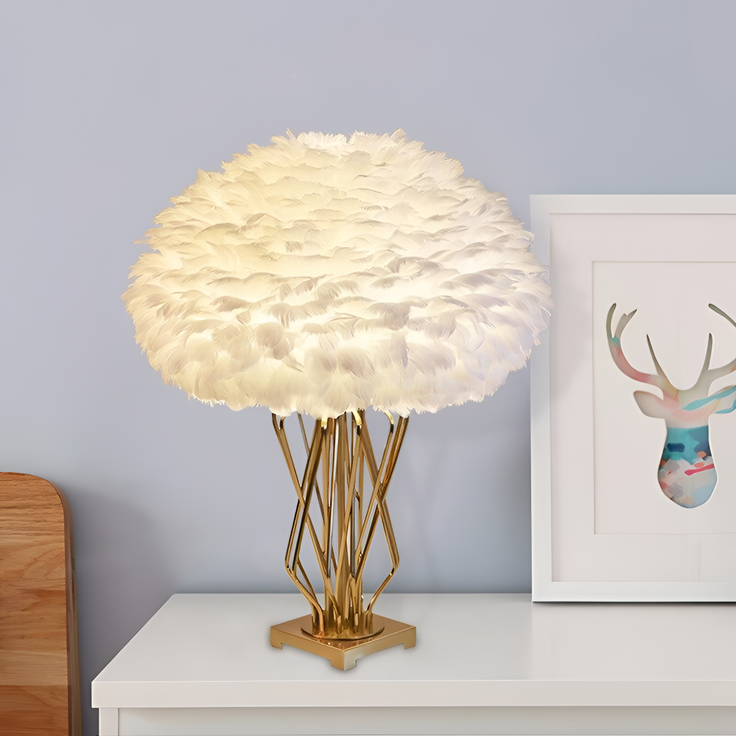 Ludovia Feather Table Lamp - Elegant Lighting | Lighting | NordicAbode.com