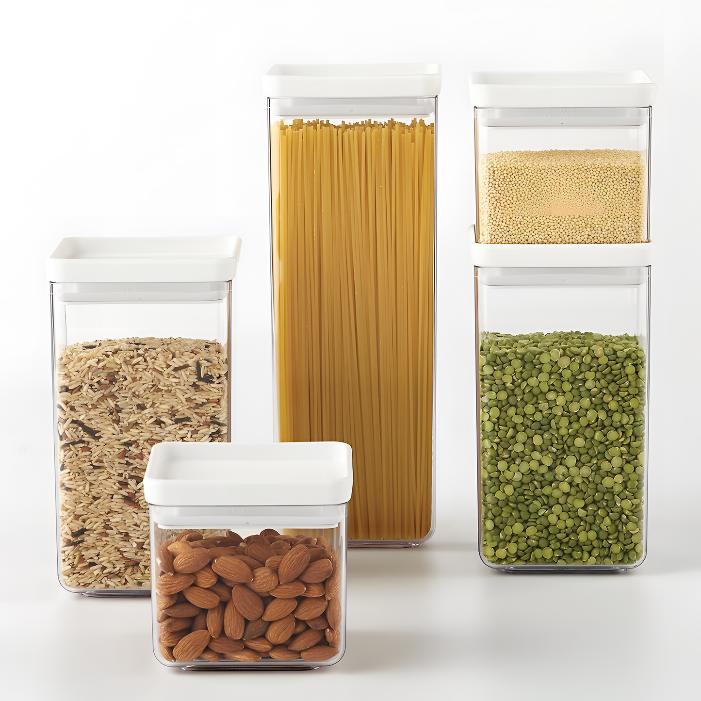 Modular Clear Stackable Pasta Container | Kitchen Storage | NordicAbode.com