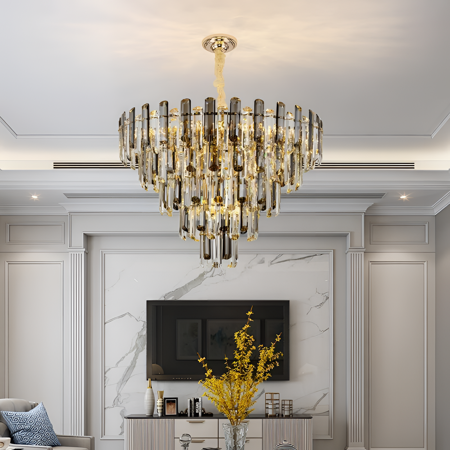 Mono Luxurious Crystal Chandelier | Lighting | NordicAbode.com