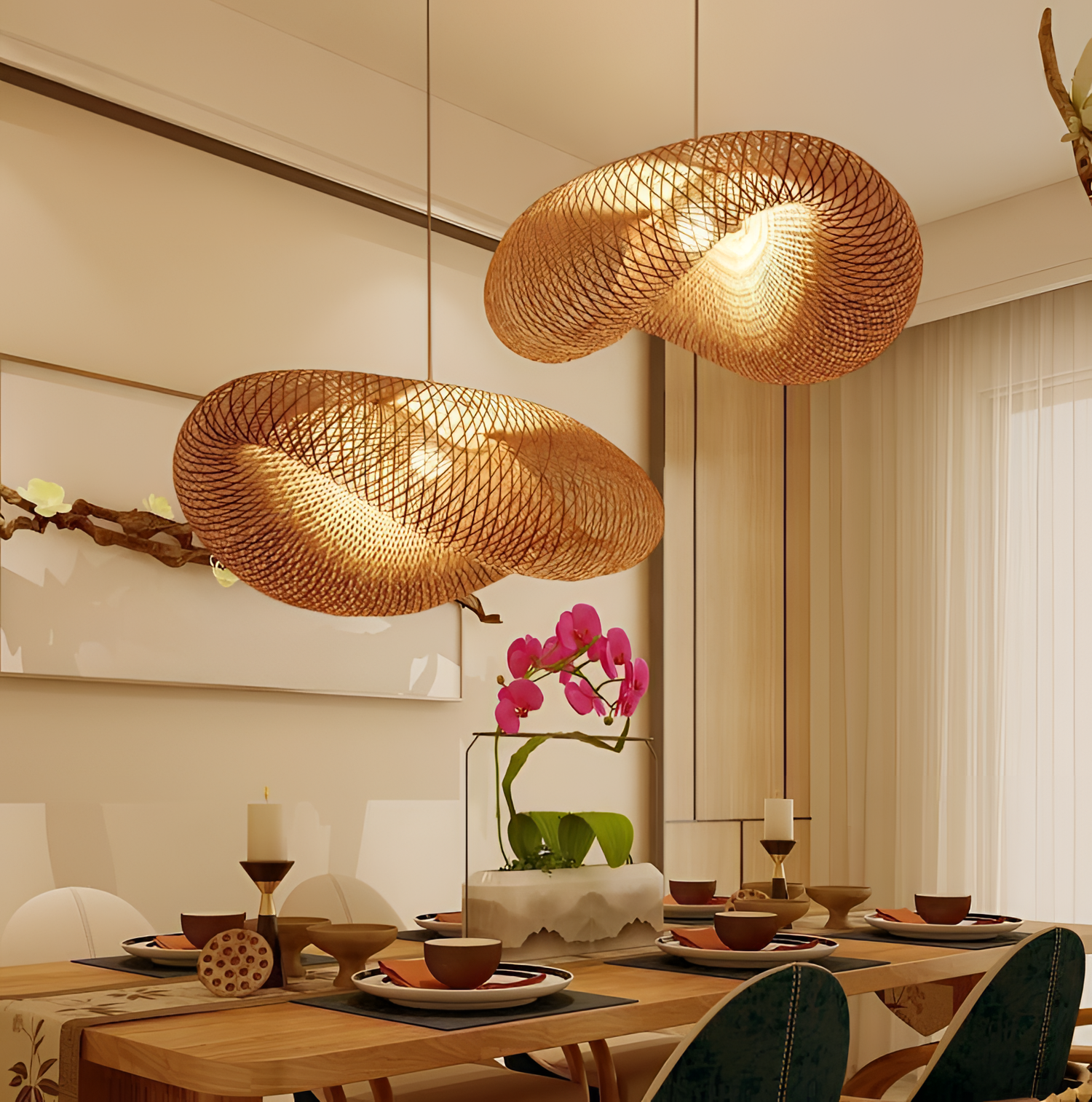 Japanese Wicker Pendant Light | Lighting | NordicAbode.com