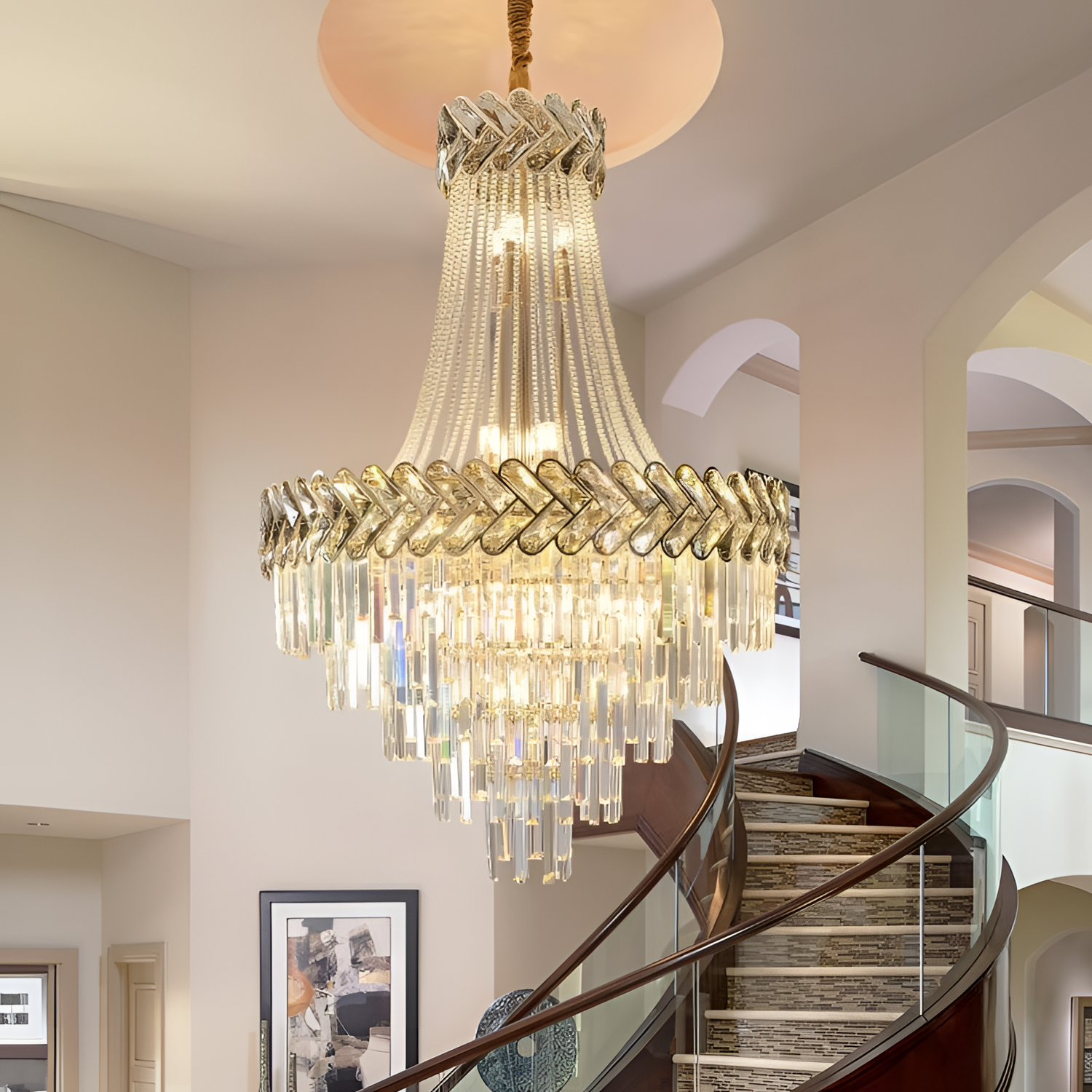 Grand Luxurious Chevron Chandelier | Lighting | NordicAbode.com