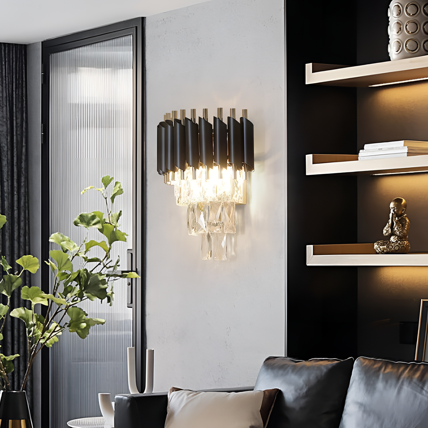 Black Luxurious Black Wyvern Wall Lamp | Lighting | NordicAbode.com