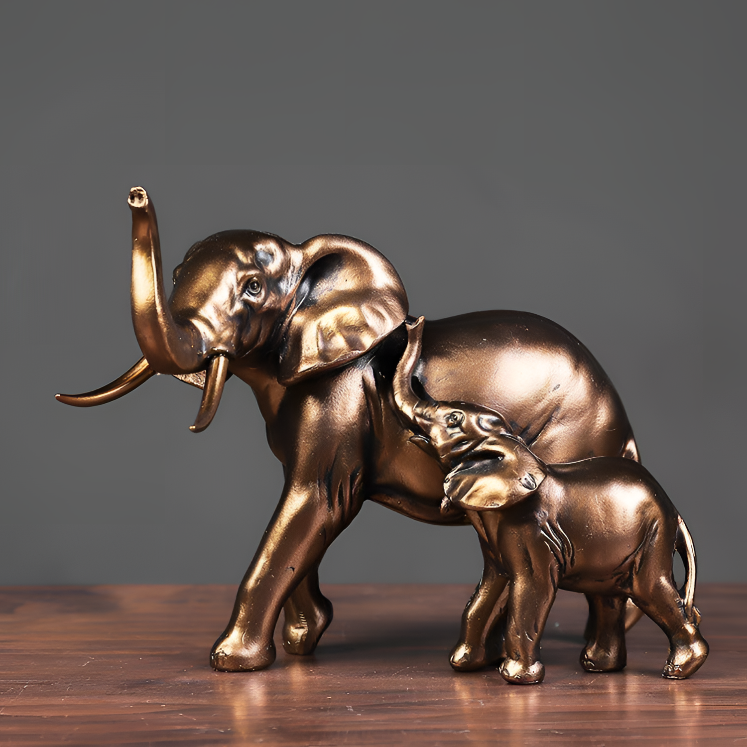 Mother Elegant Elephant Statue for Home Decor | Statues | NordicAbode.com