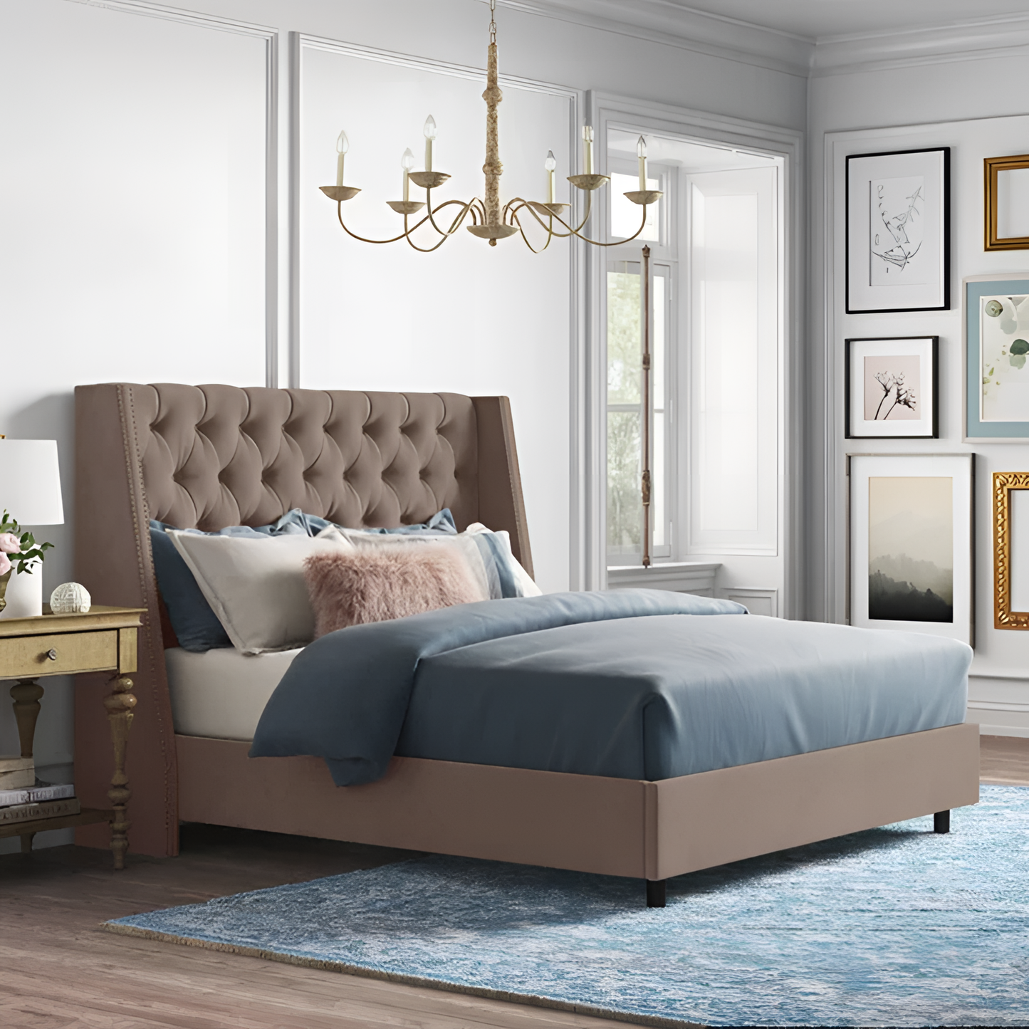 Improv Cozy Wingback Upholstered Bed | Bedroom | NordicAbode.com