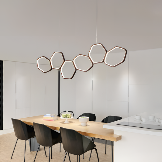 Jocasta Art Deco LED Geometric Chandelier | Lighting | NordicAbode.com