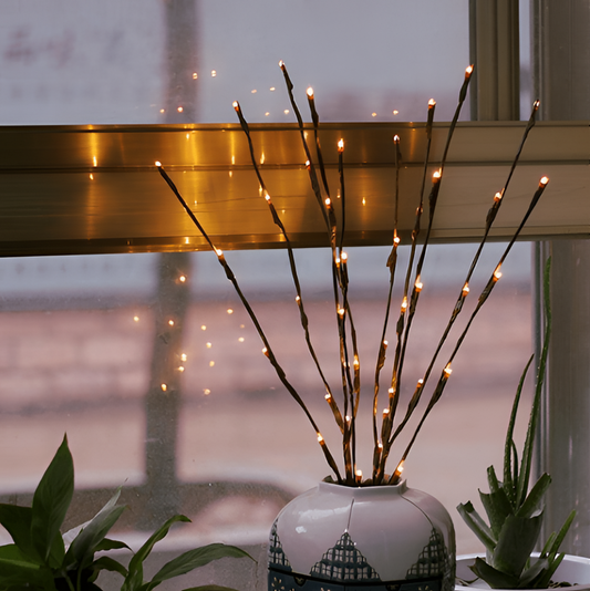 Lit Illuminated Willow Branch Decor | Lighting | NordicAbode.com