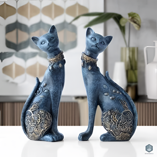 Couple Luxury Cat Couple Figurine | Figurines | NordicAbode.com