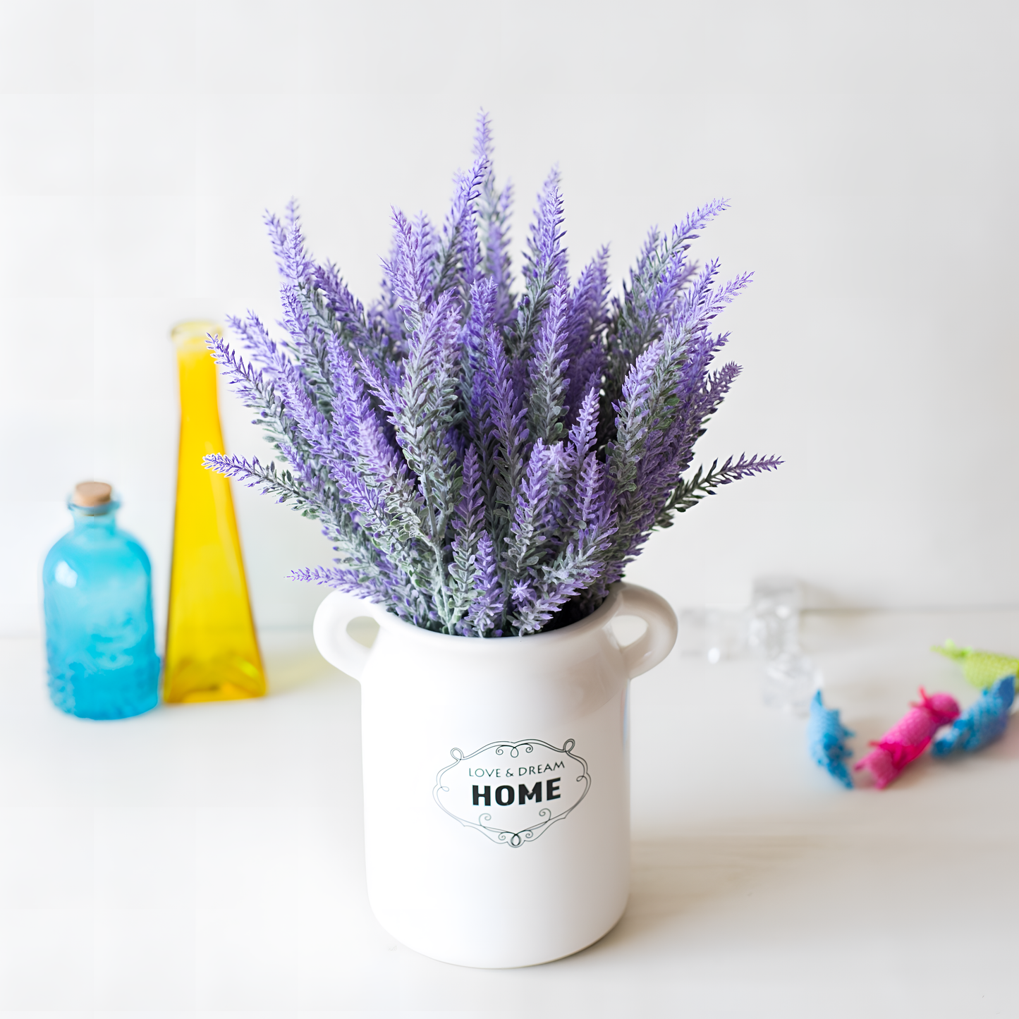 Natural Lavender Decorative Flower Bundle | Floral Decor | NordicAbode.com