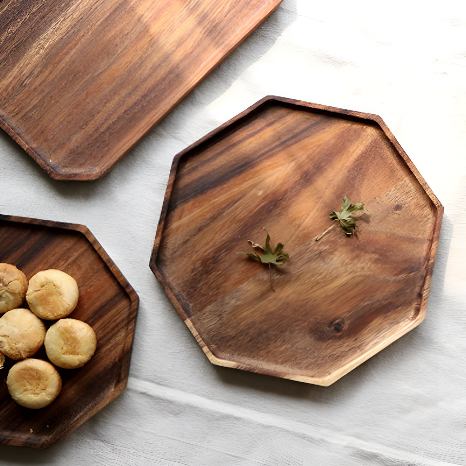 Geometry Acacia Wood Serving Plate | Serveware | NordicAbode.com